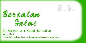 bertalan halmi business card